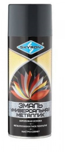 Эмаль универсальная металлик графит SKYRON 520мл аэрозоль