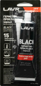 Герметик прокладок LAVR RTV BLACK черный высокотемпературный silicone gasket maker 85г