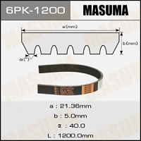Ремень поликлиновой 6PK-1200 MASUMA NISSAN JUKE 10-, MAZDA 3 (BN) 16-