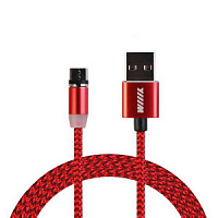 Зарядный кабель для смартфона магнитный Type-C WIIIX 1м красный