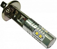 Лампа светодиодная Н1 12/24V 9SMD 3030 с линзой GRANDELIGHT