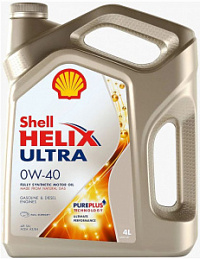 Масло SHELL HELIX Ultra 0W40 4л синтетика