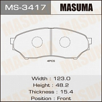 Колодки тормозные MITSUBISHI PAJERO 96- передние MASUMA