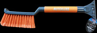 Щетка для снега + скребок 42 см AUTOLUXE AL-116 серо-оранжевая (алюминевый каркас)