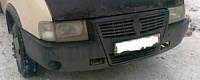 Бампер передний ГАЗ 3302 черный с/о литой с ПТФ
