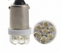 Лампа светодиодная T4W 12V 7LED BA9s белая маленький цоколь габарит Т4 GRANDELIGHT