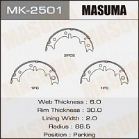 Колодки стояночного тормоза TOYOTA CHASER, CRESTA, CROWN, MARK II 90-01 MASUMA