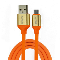 Зарядный кабель для смартфона микро-USB WIIIX 1м оранжевый