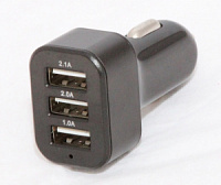 Зарядное устройство в автомобиль для мобильных устройств WIIIX интел-ное 12-24V с 3-мя USB