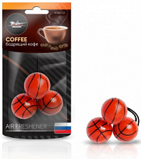 Ароматизатор на зеркало AIRLINE Баскетбол бодрящий кофе