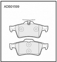 Колодки тормозные FORD FOCUS II 04-, III 11-; MAZDA 3 (BK, BL) 03-14, VOLVO S40 04- задние ALLIED NI