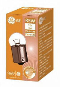 Лампа накаливания R5W 12V BA15s GENERAL ELECTRIC Extra Life с увеличенным ресурсом