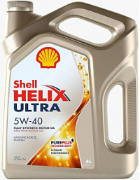 Масло SHELL HELIX Ultra 5W40 4л синтетика