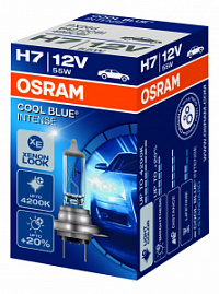 Лампа галогенная H7 12V 55W+20% OSRAM Cool Blue Intense 4200K