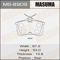 Колодки тормозные HONDA ACCORD 98- задние MASUMA