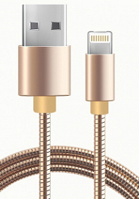 Зарядный кабель для iPhone USB-8 pin WIIIX 1м бронзовый алюминий
