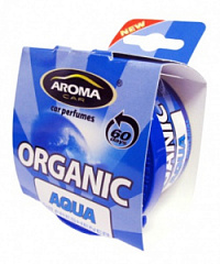 Ароматизатор на панель AROMA Car Organic (Aqua) с войлоком алюм. банка