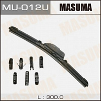 Щетка стеклоочистителя бескаркасная 30 см MASUMA 12", универсальный 8 видов креплений