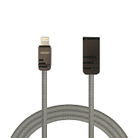 Зарядный кабель для iPhone Lightning WIIIX 1м медный серый