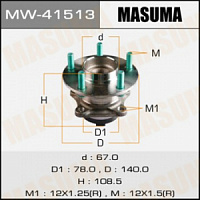 Ступица MAZDA 6 (GH) 07-, CX-7 06- задняя в сборе MASUMA
