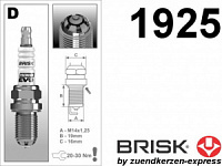 Свеча зажигания BRISK PREMIUM EVO DR14BSXC AUDI A4 04-; VW PASSAT 05-, TIGUAN; SKODA mot1.8-2.0 TFSI