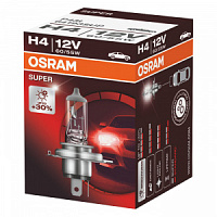 Лампа галогенная H4 12V 60/55W+30% OSRAM SUPER