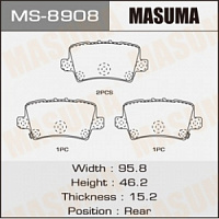 Колодки тормозные HONDA CIVIC 06- задние MASUMA