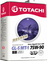 Масло трансмиссионное TOTACHI 75W-90 Extra Hypoid Gear LSD GL-5/MT-1 4л синтетика