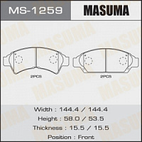Колодки тормозные TOYOTA CAMRY 90-94, VISTA 90-94 передние MASUMA