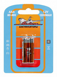 Элемент питания AIRLINE HR03/AAA аккумулятор Ni-Mh 1200 mAh 2шт.