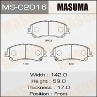 Колодки тормозные NISSAN QASHQAI (J11) 13-,  X-TRAIL (T32) 14- передние MASUMA